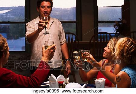 Proposing a Toast View Large Photo Image Stock Photograph - Proposing a Toast. Fotosearch