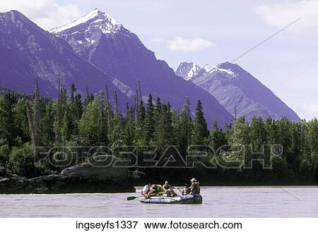 Rafting on the Copper River in Alaska View Large Photo Image Stock Photo - Rafting on the Copper River in Alaska. Fotosearch