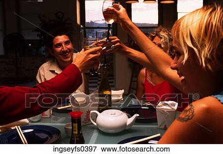 Raising a Glass View Large Photo Image Stock Photo - Raising a Glass. Fotosearch