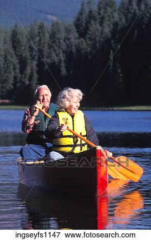 Senior Couple Canoeing View Large Photo Image Stock Photo - Senior Couple Canoeing. Fotosearch