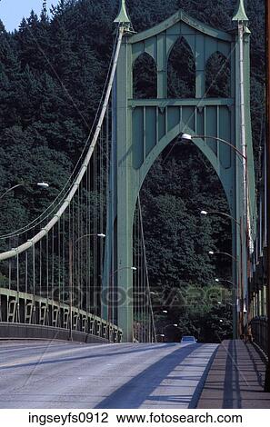 St. Johns Bridge Portland Oregon View Large Photo Image Stock Image - St. Johns Bridge Portland Oregon. Fotosearch