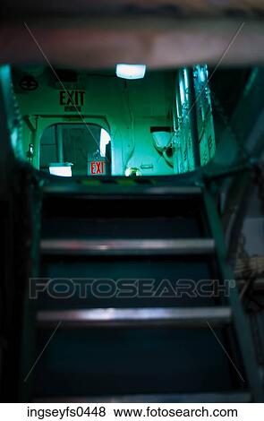 Stock Photo - Stairs Inside a Submarine. Fotosearch