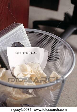 Stock Option Grant in the Trash View Large Photo Image Stock Image - Stock Option Grant in the Trash. Fotosearch