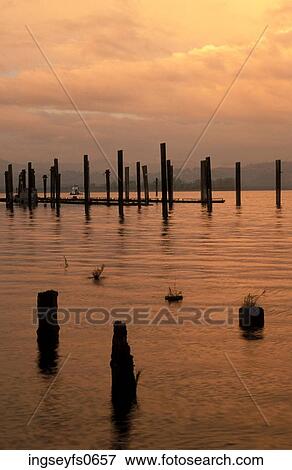 Sunset on the Water View Large Photo Image Stock Photo - Sunset on the Water. Fotosearch