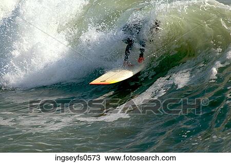 Surfer in a Wave View Large Photo Image Stock Image - Surfer in a Wave. Fotosearch