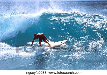 Surfer on Wave View Large Photo Image Stock Image - Surfer on Wave. Fotosearch