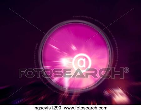 @ Symbol and Spinning Light View Large Photo Image Stock Image - @ Symbol and Spinning Light. Fotosearch