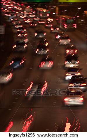 Stock Photograph - Traffic on a Busy Street. Fotosearch