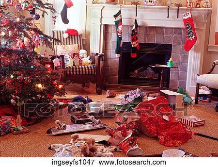 Unwrapped Christmas Presents View Large Photo Image Stock Photo - Unwrapped Christmas Presents. Fotosearch