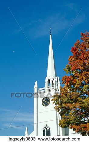 Stock Image - Village Church. Fotosearch