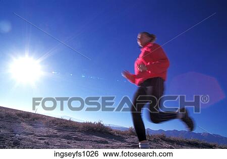 Stock Photograph - Woman Jogging. Fotosearch
