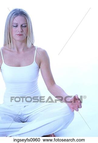 Woman Meditating View Large Photo Image Stock Image - Woman Meditating. Fotosearch