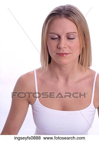 Woman Meditating View Large Photo Image Stock Photo - Woman Meditating. Fotosearch