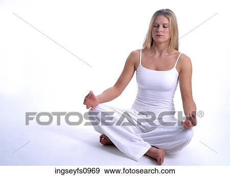Woman Meditating View Large Photo Image Stock Photo - Woman Meditating. Fotosearch
