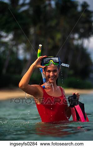 Woman Snorkeling View Large Photo Image Picture - Woman Snorkeling. Fotosearch