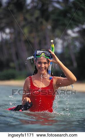 Woman Snorkeling View Large Photo Image Stock Image - Woman Snorkeling. Fotosearch