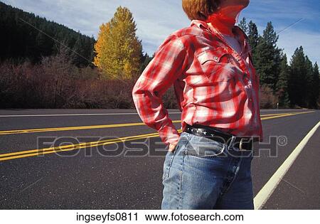 Woman With Hands in Hip Pockets View Large Photo Image Stock Image - Woman With Hands in Hip Pockets. Fotosearch