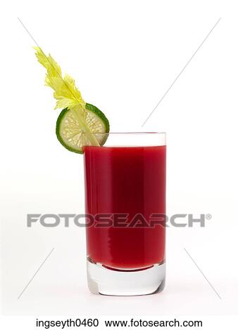 Stock Image - Bloody Mary, Bloody, Mary, glass, drink, spicy drink, tomato juice. Fotosearch