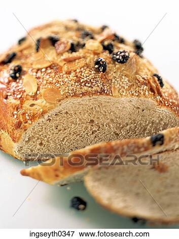 bread, slice, sliced, raisins, loaf View Large Photo Image Stock Photo - bread, slice, sliced, raisins, loaf. Fotosearch