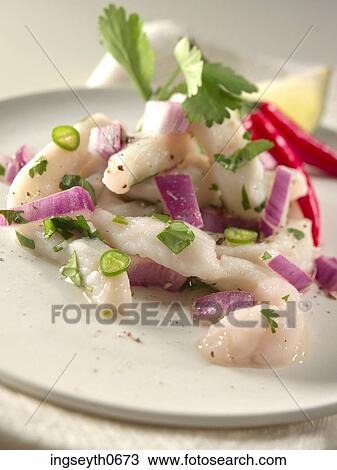 Stock Image - Ceviche, snack, lunch, folk, food, diet, nutritian. Fotosearch