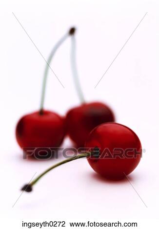 Stock Image - cherry, cherries, fresh, fruit, stone, food, diet. Fotosearch