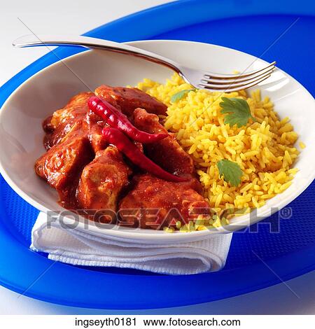 Stock Image - Chicken Rogan Josh, Chicken, Josh, Rogan, food, diet, nutritian. Fotosearch