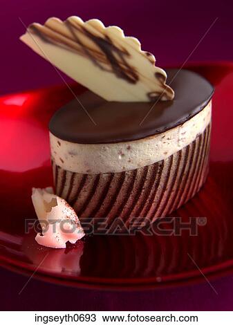 Stock Image - chocolate pudding, chocolate dessert, choc, Cream, Ice, sweet, pudding. Fotosearch