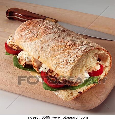 Ciabatta, ciabatta sandwich, baguette sandwich, sandwich, snack, lunch, food View Large Photo Image Stock Photo - Ciabatta, ciabatta sandwich, baguette sandwich, sandwich, snack, lunch, food. Fotosearch