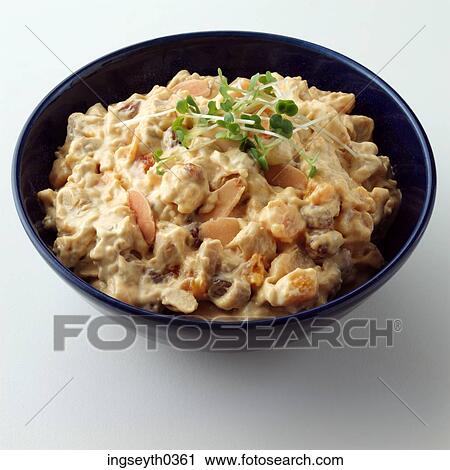 Stock Image - coronation chicken, coronation, chicken, food, diet, nutritian, eat. Fotosearch