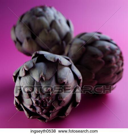 Stock Photo - food, green, exotic vegetable, vegetable, artichoke, diet, Artichokes. Fotosearch