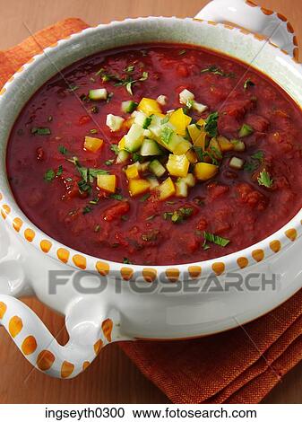 gaspacho, food, diet, nutritian, eat, edible, dish View Large Photo Image Stock Image - gaspacho, food, diet, nutritian, eat, edible, dish. Fotosearch