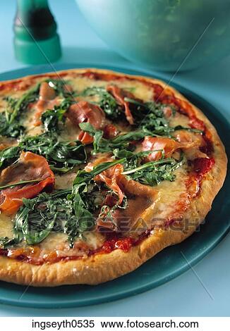 Ham Pizza, Ham, Pizza, round, italian, pizzeria, food View Large Photo Image Stock Photography - Ham Pizza, Ham, Pizza, round, italian, pizzeria, food. Fotosearch