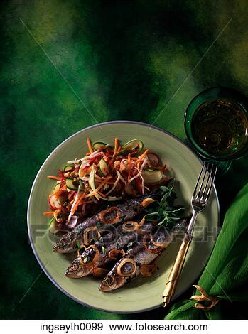 herring, fish, noodles, green, overhead shot, food, diet View Large Photo Image Stock Photo - herring, fish, noodles, green, overhead shot, food, diet. Fotosearch