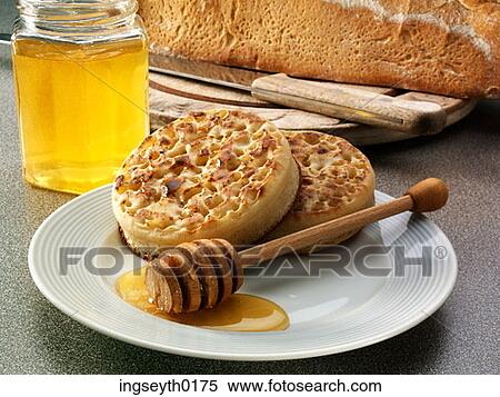 muffins, english muffins, toasted muffin, toasted, honey, honey pot, plate View Large Photo Image Stock Photography - muffins, english muffins, toasted muffin, toasted, honey, honey pot, plate. Fotosearch