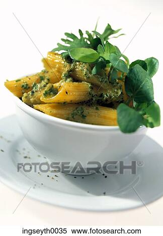 Stock Photography - noodles, italian, pasta, garnish, bowl, food, diet. Fotosearch