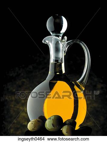 Picture - Olive Oil, Oil, Olive, olives, olive oil jar, pure olive oil, food. Fotosearch