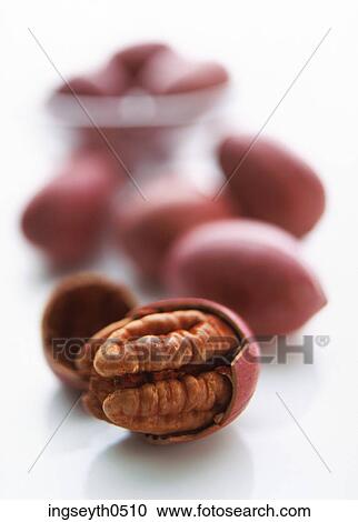 Stock Image - Pecans, Pecan nut, peacan nuts, nut, nuts, food, diet. Fotosearch