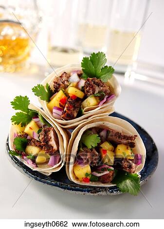 Pork & Mangoe Wrap, snack, lunch, Mangoe, Pork, Wrap, pork & mango wrap View Large Photo Image Stock Image - Pork & Mangoe Wrap, snack, lunch, Mangoe, Pork, Wrap, pork & mango wrap. Fotosearch