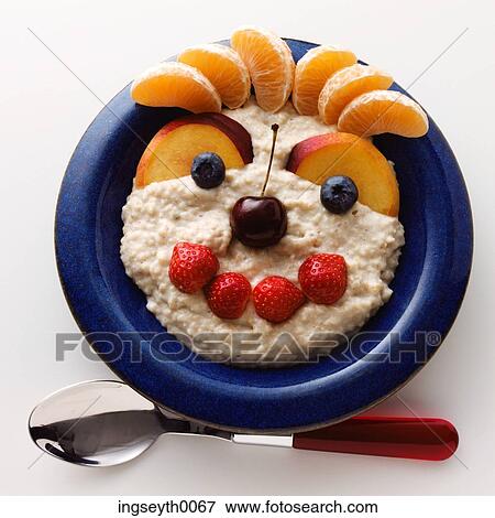 porridge, porridge bowl, smiley face, kids food, childrens food, child food, food View Large Photo Image Stock Photo - porridge, porridge bowl, smiley face, kids food, childrens food, child food, food. Fotosearch