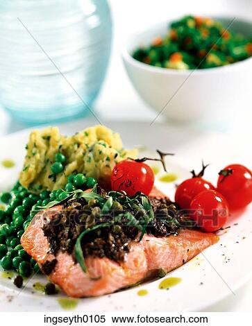 salmon & olive tapinade, salmon, olive, tapinade, fish, lunch, food View Large Photo Image Stock Photography - salmon & olive tapinade, salmon, olive, tapinade, fish, lunch, food. Fotosearch