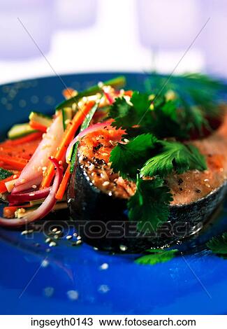 Salmon & sesame Vegetables, Salmon, sesame, healthy, lunch, food, diet View Large Photo Image Stock Image - Salmon & sesame Vegetables, Salmon, sesame, healthy, lunch, food, diet. Fotosearch