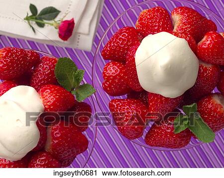 Strawberries, strawberry, strawberries & cream, strawberries and cream, clotted cream, cream, pudding View Large Photo Image Stock Image - Strawberries, strawberry, strawberries & cream, strawberries and cream, clotted cream, cream, pudding. Fotosearch