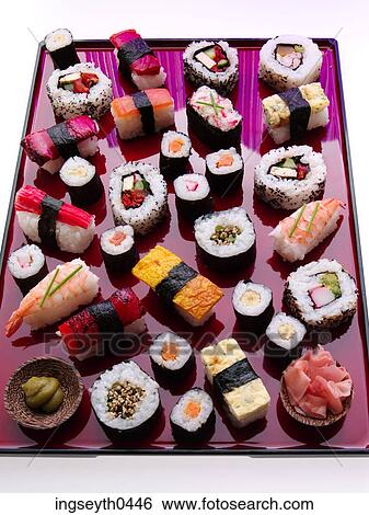 sushi, fish, japanese, raw, rice, prawn, maki View Large Photo Image Stock Photograph - sushi, fish, japanese, raw, rice, prawn, maki. Fotosearch