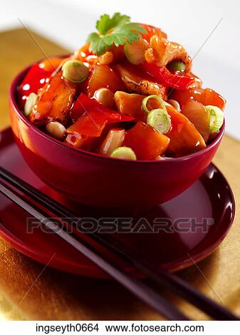 Sweet n Sour Chicken, sweet & sour chicken, bowl, chinese food, chop sticks, Chicken, Sour View Large Photo Image Picture - Sweet n Sour Chicken, sweet & sour chicken, bowl, chinese food, chop sticks, Chicken, Sour. Fotosearch