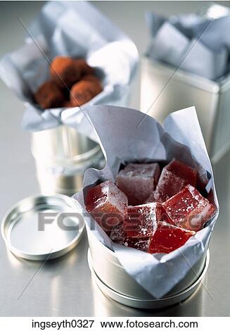 Stock Photo - turkish delight, turkish, confectionary, sweets, food, diet, nutritian. Fotosearch