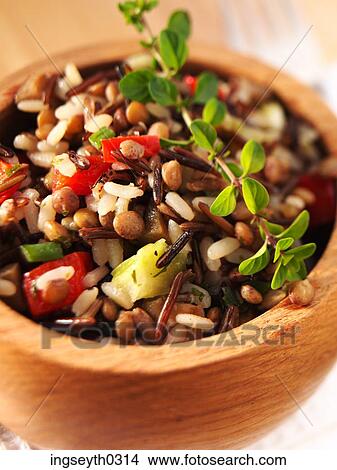 Wild Rice Lentil Salad, Lentil, Rice, Salad, salad bowl, healthy, lunch View Large Photo Image Picture - Wild Rice Lentil Salad, Lentil, Rice, Salad, salad bowl, healthy, lunch. Fotosearch