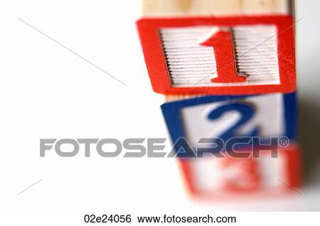 Stock Photograph - 123 kids toy building blocks.. Fotosearch