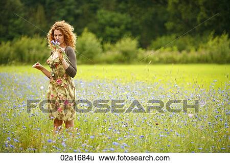 A beautiful woman picking flowers View Large Photo Image Stock Photograph - A beautiful woman picking flowers. Fotosearch