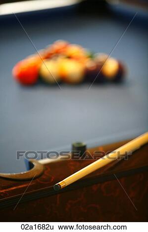 A pool table and cue View Large Photo Image Stock Photograph - A pool table and cue. Fotosearch