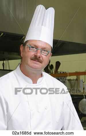 Stock Image - A portrait of a chef. Fotosearch